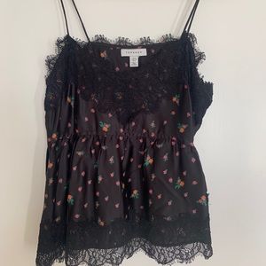 topshop lace tank